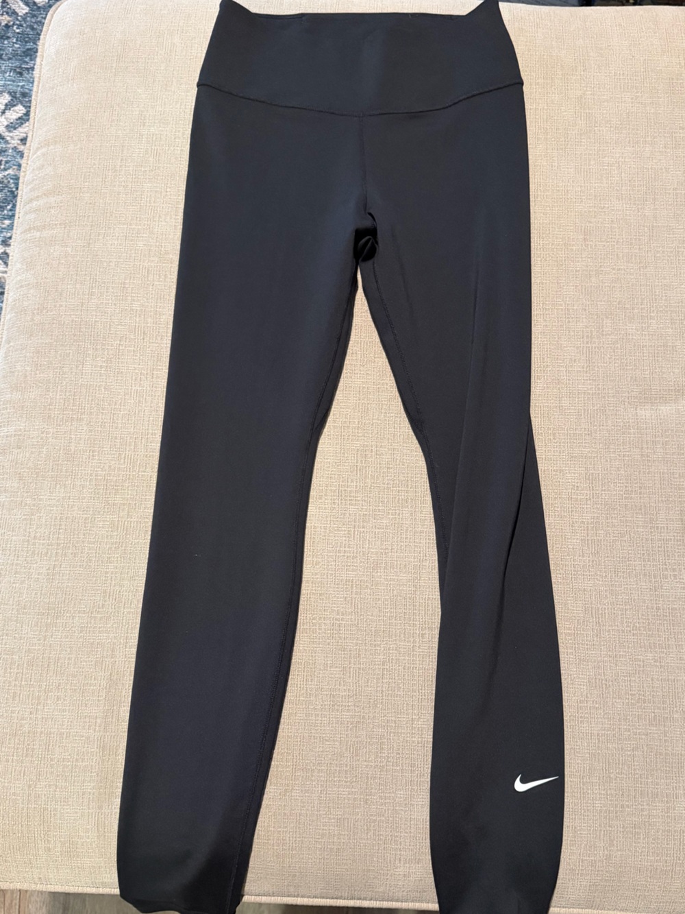 Nike Black Dri-FIT Leggings with White Logo